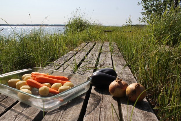 cooking at the summer house in Finland