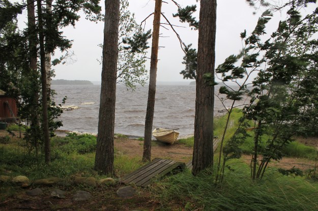storm at a Finnish lake