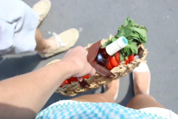 coming home from the Bastille Market