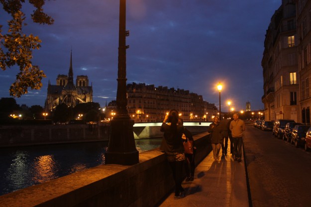 Paris and Notre Dame at night
